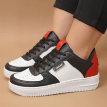 Men's White Casual Sneakers Comfortable Blogger Lightweight Soft Sole Runner Super Soft Promotion Casual Outdoor Outdoor Vacation - 紅色 - 查看 7