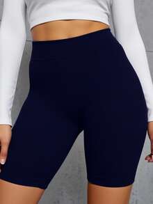 Short Biker Mujer Shores Deportivos Dama Chort Gym - Azul Marino - Ver 4