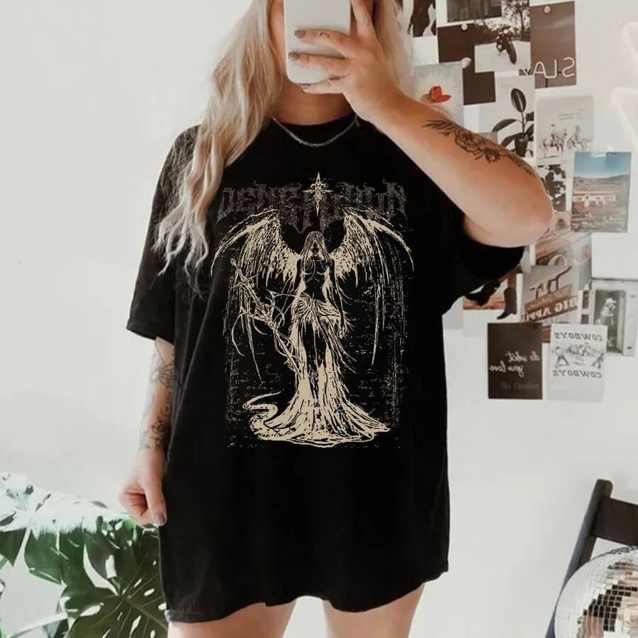 Unisex Goth Darkness T-Shirt - màu đen - Xem 1