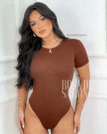 Bory Women's Bodysuit Low Neck Inspiration Fashion Blogger 2024 - Rỉ Nâu - Xem 1