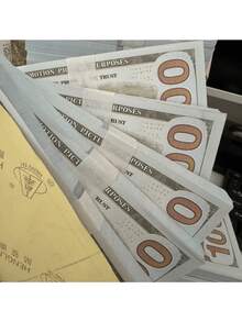 100pcs Fake Money Dollar Bills With Rubber Bands, Bank/Supermarket/Finance Cash Prop, Foreign Currency Toy - Multicolor - View 5