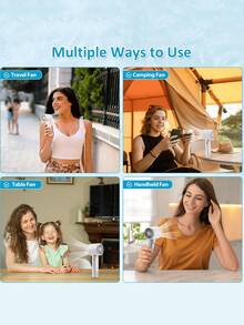 Handheld High-Speed Portable Fan – USB Rechargeable Electric Fan With Digital Display. Supports 120 Infinitely Adjustable Speeds, Ideal For Camping, Travel, Home And Office. Compact, Easy To Carry, Delivers Strong Airflow For Instant Cooling Anywhere. - 多色 - 查看 8