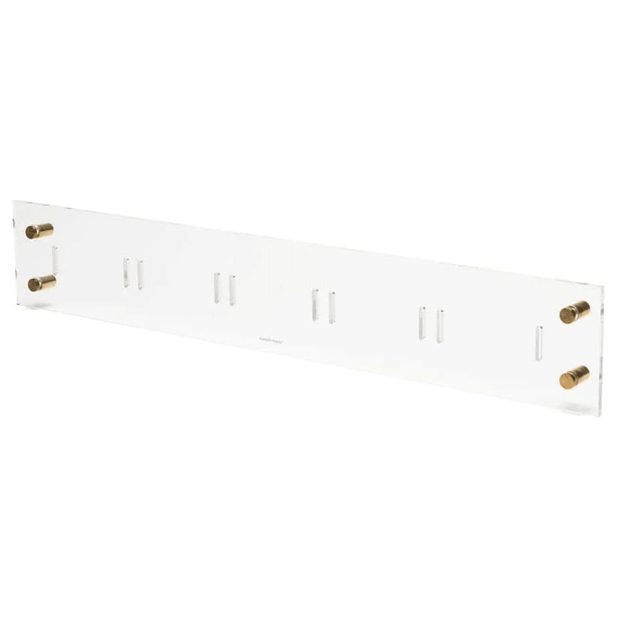 Russell+Hazel Acrylic And Gold Wall Organizing Set, Magnetic And Dry Erase Accessories, Gold Wall Hook