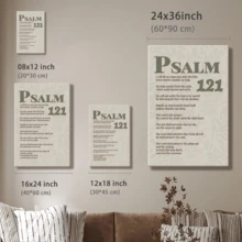 Sage Green Wall Art, Modern Scripture Poster, Poster, Psalm Quotes, Scripture Art, Wooden Framed Canvas Poster - Framed, Vertical - 裱框畫布 - 查看 7
