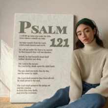 Sage Green Wall Art, Modern Scripture Poster, Poster, Psalm Quotes, Scripture Art, Wooden Framed Canvas Poster - Framed, Vertical - 裱框畫布 - 查看 5