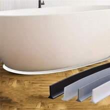 1 件装多功能免钻浴室防水条，无味固体材料，可弯曲，自粘，适用于厨房台面、水槽、浴室、淋浴房分水器、家居厨房用品、浴室配件 - 彩色 - 查看 5