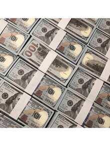 100pcs Fake Money Dollar Bills With Rubber Bands, Bank/Supermarket/Finance Cash Prop, Foreign Currency Toy - Multicolor - View 6