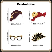 40 Stücke 1920er Jahre Fotobox, 1920er Jahre Party Dekorationen, Roaring 20s Party Dekorationen, für Familie, Freunde Party Foto Zubehör