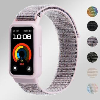 1pc Breathable Nylon Loop Compatible With Hua Wei Band 9 8 7 6 Strap,Smartwatch Replacement Belt Breathable Sport Bracelet Compatible With Hua Wei Band 9 Band 8 7 6,No For 6,Soft Breathable Comfortable Adjustable Colorful Sports Replacement Wristband Women Men