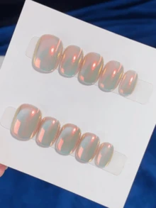 0.3g/Pc Chameleon Nail Powder, Holographic Aurora Nail Art Pigment, DIY Nail Decoration Neon Optical Color Changing Nail Powder - 彩色 - 查看 5