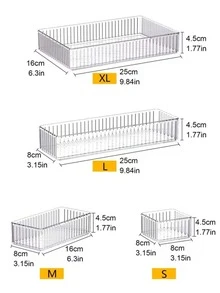 1PC/2/4/6/7pcs Transparent Drawer Storage Box, Cosmetic Storage Box Room Decor Home Decor Fall Decor Bedroom Decor Sun Travel Cool