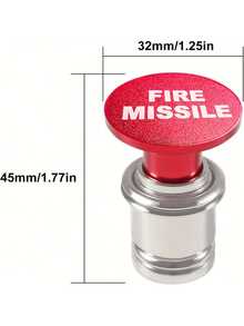 Car Cigarette Lighter Plug, EJECT Button Cigarette Lighter Replacement Cover, Aluminum Alloy Push Button Car Interior Decoration For Most Standard 12 Volt Power Source Vehicles (EJECT) - Multicolor - View 7