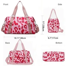 Travel Duffel Bag, Sports Tote Gym Bag With Wet And Dry Separation Compartment, Shoulder Weekender Overnight Bag For Women,Lightweight Carry On Personal Item Duffle Gym Bag For Travel, Airplanes, Sports - 粉色 - 查看 2