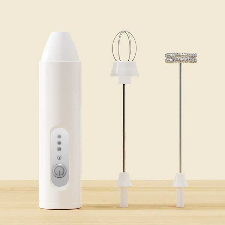 手持式 USB 充电咖啡搅拌机、打蛋器、牛奶起泡器、分配器，带不锈钢搅拌器、可调节 3 速泡沫机，适用于咖啡、拿铁、卡布奇诺、热巧克力、抹茶、鸡蛋、节日礼物 - 彩色 - 查看 15