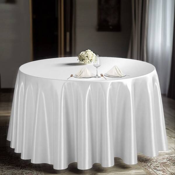 1 Stück 228 cm 145 x 180 cm / 145 x 260 cm Rechteck/Rund Satin Tischdecke - Premium knitterresistente Polyester Tischdecke für Hochzeit, Halloween, Weihnachten, Geburtstags-Party Dekoration