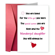 1 Pc Funny Daughter Birthday Card, Happy Birthday Daughter Card, Special Daughter Card, You Will Always Be A Wonderful Daughter, Envelope, Small Business Items, Thank You Cards, Birthday Gifts, Cards, Unusual Items, Gift Cards - Multicolor - View 15