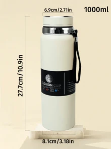 1 Piece 33.81oz Stainless Steel Insulated Water Bottle - Tumbler Coffee Cup Car Cup Water Cup Large Capacity, Leakproof, Portable, Suitable For Outdoor Activities, Mountain Climbing, Camping Water Bottle Sports And Travel - With Lid Can Be Used As A Water Cup Back To School, Suitable For School, Camping And Hiking - Multicolor - View 7