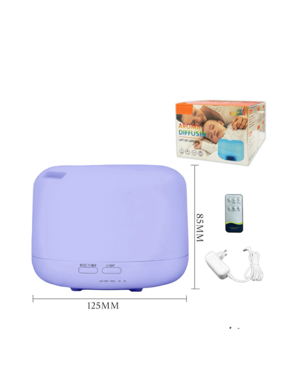 Umidificador Difusor Aromatizador 300ml Ultrassônico Estilo Branco com Led 7 cores com controle