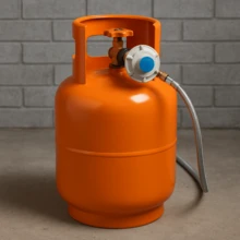 Regulador de gas LP con manguera metálica 3/8 x 2m ideal para estufas boilers y calentadores fácil instalación materiales duraderos