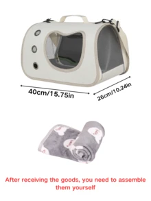 2 PCS Of Large Cat Outing Large Space Handbag, Shoulder Bag, Can Be Handheld, Can Be Carried On The Back, Suitable For Cats, Light Material, Easy To Carry, Large Space Multi-Faceted And Breathable, Good Ventilation Cats Are More Comfortable, The Best Choice For Pets To Go Out, And The Appearance Is Fashionable