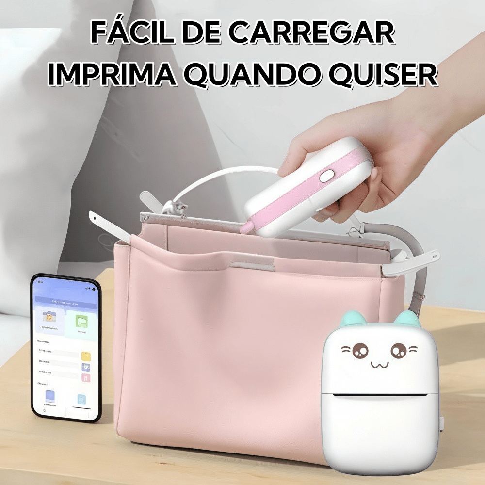 Mini Portable Thermal Printer – Wireless Bluetooth, Pocket-Sized, Lightweight & Easy To Use - trắng - Xem 6