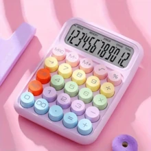 1 pièce Calculatrice avec schéma de couleurs de la dopamine, mini calculatrice mignonne pour étudiants, convient pour un usage au bureau ou à l'école