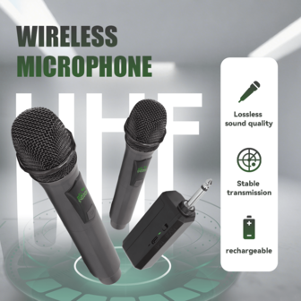Wireless Handheld Microphone Rechargeable 5Hrs Battery For KTV & Performance Singing, Handheld, Computer