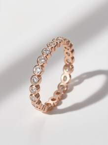 Rose Gold/white Stone