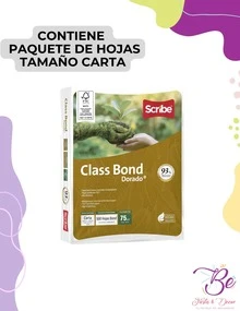 500 Hojas Papel Bond Blancas class bond - Blanco - Ver 2