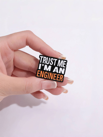 1pc Creative "Believe Me I'm An Engineer" & CTRL Shortcut Key Alloy Brooch Pin, Cartoon Accessory For Engineers & Programmers, Suitable For Men And Women Daily Wear On Backpacks, Clothes
