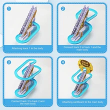 1 conjunto Brinquedo de Pista de Escada para Filhotes de Pato, Brinquedo de Escorregador com Patos Fofos, Brinquedo Elétrico de Educação Precoce e Inteligência, Presente de Férias - pato subindo escada - Visão 11