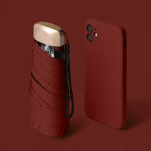 超轻五折防紫外线伞，易于折叠和收纳（请注意，由于批次差异，伞面面料、伞骨颜色、英文字母图案、纽扣形状和伞骨颜色可能随机搭配。由此造成的不便，敬请谅解。） - 預設 - 查看 15