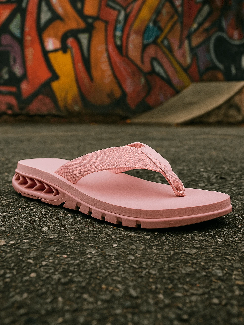 Men's Street Flip Flops, Soft Insole, Durable Sole, Urban Colors, Sizes 37 To 44, Comfortable - Baby Pink - View 1