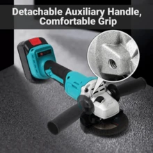 Cordless Angle Grinder 4-1/2 Inch, Power Angle Grinder With 2x1.3Ah Battery, 12000 RPM Brushless Metal Grinder With Cutting Wheels, Electric Grinder Tool For Wood Metal Cutting & Grinding - Xanh bạc hà 2 - Xem 9