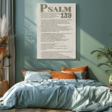 Sage Green Wall Art, Modern Scripture Poster, Poster, Psalm Quotes, Scripture Art, Wooden Framed Canvas Poster - Framed, Vertical - Framed Canvas - View 9