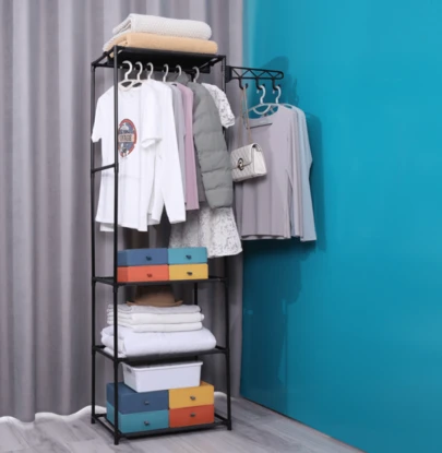 GLOBAL Z-A Perchero de pie y Zapatero Pared para Ropa Abrigos Estantería ropa estante MODA zapato armario empotrado organizador Vestíbulo 108cm 55cm