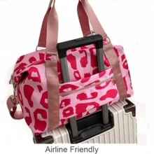 Travel Duffel Bag, Sports Tote Gym Bag With Wet And Dry Separation Compartment, Shoulder Weekender Overnight Bag For Women,Lightweight Carry On Personal Item Duffle Gym Bag For Travel, Airplanes, Sports - 粉色 - 查看 4