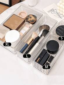 1PC/2/4/6/7pcs Transparent Drawer Storage Box, Cosmetic Storage Box Room Decor Home Decor Fall Decor Bedroom Decor Sun Travel Cool