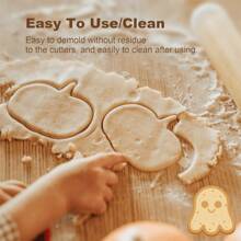 5PCS In-Stock Halloween Cookie Molds, Halloween Stainless Steel Cookie Molds, Halloween Baking Molds - Grey - View 5