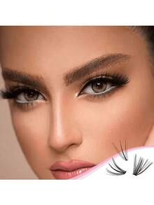 280pcs D Curl DIY Lash Extension Mix Styles Lash Clusters Individual With Bond&Seal Remover Tweezers Lash Brush For Self Application Makeup