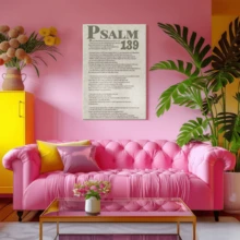 Sage Green Wall Art, Modern Scripture Poster, Poster, Psalm Quotes, Scripture Art, Wooden Framed Canvas Poster - Framed, Vertical - Framed Canvas - View 8