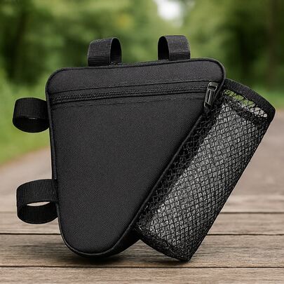 Bicycle Triangle Bag, Cycling Accessories Bike Bag, Mountain Bike Front Tube Bag, Top Tube Bag, Handlebar Water Bottle Holder Gym Bag Running Accessories Sports Bag For Women Bike Accessories Sport Bag For Sports For Fitness For Exercise Large Capacity Travel Bag For Vacation For Men Travel Essential Bicycle Accessories Bike Frame Riding Bag For Cycling