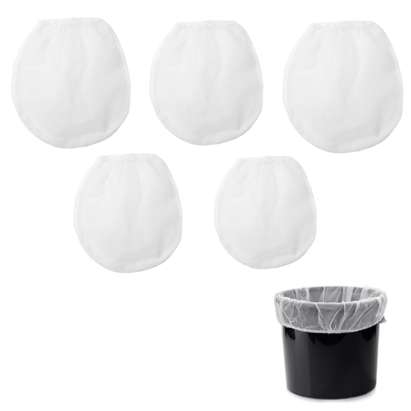 5pcs 5 Gallon Paint & Liquid Strainer Filter Bag,White Filter Bag For Hydroponics Paint Gardening