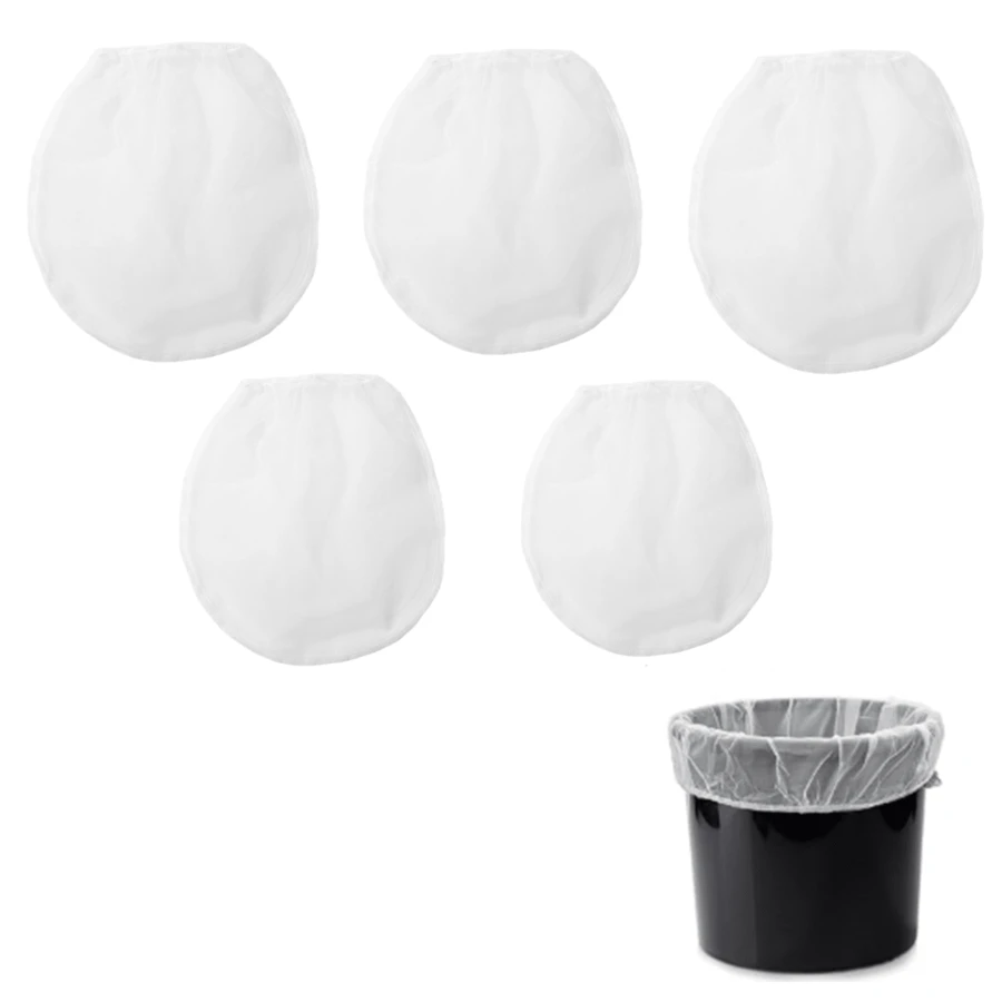 5pcs 5 Gallon Paint & Liquid Strainer Filter Bag,White Filter Bag For Hydroponics Paint Gardening