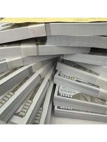 100pcs Fake Money Dollar Bills With Rubber Bands, Bank/Supermarket/Finance Cash Prop, Foreign Currency Toy - Multicolor - View 3