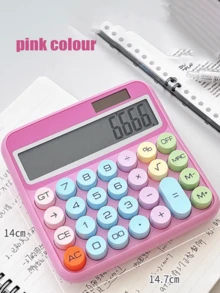 1pc Fashionable Multifunctional Desktop Calculator -Graduation Gifts, Cute Calculator, Office Accessory, Stylish Gadget, Lightweight Design - Multicolor - View 4
