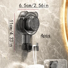 3pcs/Set Suction Cup Hooks For Bathroom, Waterproof Heavy Duty Wall Hooks Without Drilling, Adhesive Hooks For Kitchen, Door, Wall