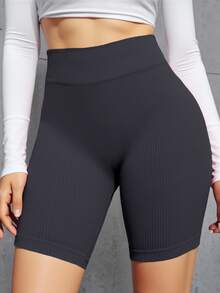 Short Biker Mujer Shores Deportivos Dama Chort Gym - Gris Oscuro - Ver 4