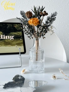 <Czyste szkło, nieograniczone możliwości>, 1 szt. 100/150/200/250 ml Przezroczysty szklany wazon na kiełki - Mały wazon na kwiaty - Dekoracyjny mały wazon w stylu retro - Dekoracja weselna w stylu rustykalnym Miniaturowy wazon retro - Dekoracja kwiatowa na rodzinny stół jadalny