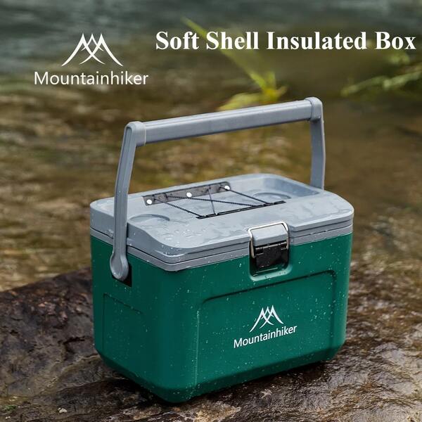 Mountainhiker/Mounthiker Refrigerador Mountainhiker 16L para acampamento ao ar livre, refrigerador fresco com incubadora manual, caixa de armazenamento portátil, freezer, churrasco, piquenique, festa, carro, pesca, caixa de armazenamento de alimentos